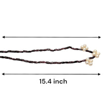 Natural Garnet with Pearl Plain Round Gemstone Necklace