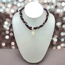 Natural Garnet Fancy & Plain Pearl Twisted Gemstone Necklace