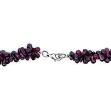 Natural Garnet Drop & Pearl Oval Gems Handmade Necklace