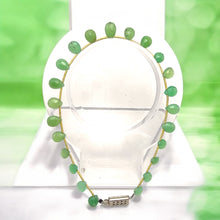 Chrysoprase Natural Pear Briolette Semiprecious Gemstone Bracelet