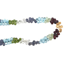 Natural Swiss Blue Topaz Citrine Prehnite Iolite White Topaz Garnet Peridot Gemstone Necklace