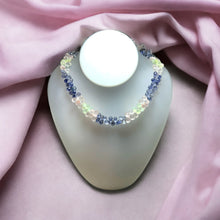 Natural Prehnite Iolite Rose Quartz Drop Briolette Gemstone Necklace Jewelry
