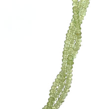 Natural Peridot Rondelle Facet Bead Gemstone Necklace Jewelry