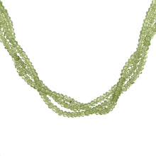 Natural Peridot Rondelle Facet Bead Gemstone Necklace Jewelry
