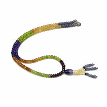 Spessartite Natural, Amethyst, Tanzanite, Citrine, and Peridot Necklace