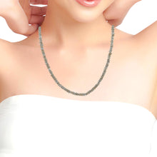 Natural Labradorite Rondelle Facet Bead Gemstone Necklace Jewelry