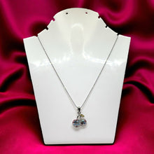 Cherry Fruit Pendant Necklace with Multicolor Crystals – Playful and Trendy Jewelry