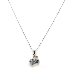 Cherry Fruit Pendant Necklace with Multicolor Crystals – Playful and Trendy Jewelry