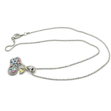 Cherry Fruit Pendant Necklace with Multicolor Crystals – Playful and Trendy Jewelry