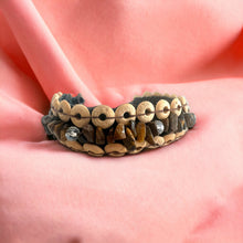 Handmade Brown Coconut Shell Beads Tiger's eye Bracelet 7 Inch Artisan Design Wristband