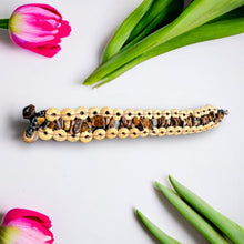 Handmade Brown Coconut Shell Beads Tiger's eye Bracelet 7 Inch Artisan Design Wristband