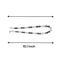 Elegant Two-Tone June Birthstone Plain Pearl Necklace