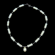 Classic Plain Pearl Station Necklace