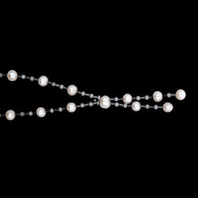 Classic Plain Pearl Lariat Station Necklace