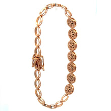 18K Pink Rose Gold Tennis Halo Setting Bracelet Mounting - JEWELNJOY