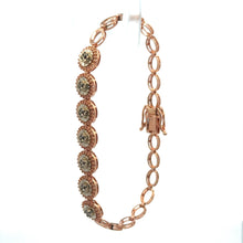 18K Pink Rose Gold Tennis Halo Setting Bracelet Mounting - JEWELNJOY