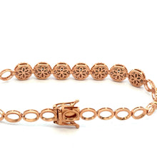 18K Pink Rose Gold Tennis Halo Setting Bracelet Mounting - JEWELNJOY