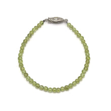 Peridot Natural Smooth 4mm Plain Ball Gemstone Bracelet