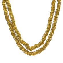 Gold Tone Fashion Twisted Necklace Stylish Elegant – Trendy Statement Jewelry for Special Occasions