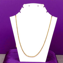 Gold Plated Ball Yellow Tone Hammered Mardi Gras Chain Necklace – Bold Textured Chain for Modern Looks