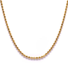 Gold Plated Ball Yellow Tone Hammered Mardi Gras Chain Necklace – Bold Textured Chain for Modern Looks