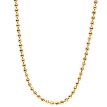 Gold Plated Ball Yellow Tone Hammered Mardi Gras Chain Necklace – Bold Textured Chain for Modern Looks