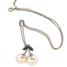 Yellow Gold Plated Leaves Twin Simulated Pearl & Green Created Stones Pendant Necklace – Nature-Inspired Ethnic Jewelry