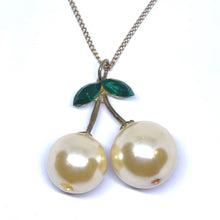 Yellow Gold Plated Leaves Twin Simulated Pearl & Green Created Stones Pendant Necklace – Nature-Inspired Ethnic Jewelry