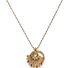 Yellow Plated Boho Style Sun Pendant Stainless Steel Necklace – Festive Inspired Bohemian Statement Piece