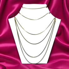 Multi Layered Chain Reversible Woven Snake Chain Two Sided Chain Necklace – Edgy Modern Fashion Jewelry