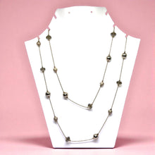 Layered Necklace with Glitter Beaded Ball Accents & Faceted Stones – Mardi Gras Partywear Jewelry