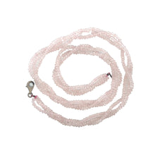 Natural Rose Quartz Rondelle Facet Bead Gemstone Necklace Jewelry