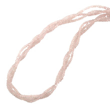 Natural Rose Quartz Rondelle Facet Bead Gemstone Necklace Jewelry