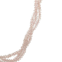 Natural Rose Quartz Rondelle Facet Bead Gemstone Necklace Jewelry