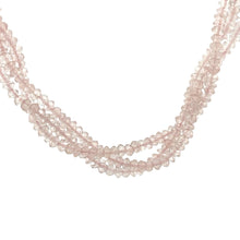 Natural Rose Quartz Rondelle Facet Bead Gemstone Necklace Jewelry