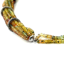 18K Gold Necklace Earring Set with Natural Diamond, Yellow Sapphire & Peridot Jewellery - JEWELNJOY