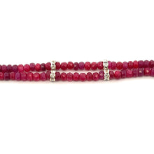 Natural Ruby Rondelle 4mm Faceted Bead Precious Necklace