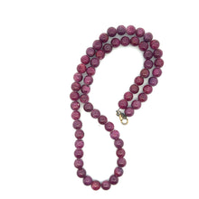 Natural Ruby Plain Ball Gemstone Precious Gemstone Necklace