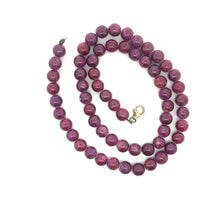 Natural Ruby Plain Ball Gemstone Precious Gemstone Necklace