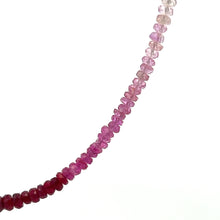 Handmade Necklace Natural Shaded Ruby Gemstone Red Ombre Beaded Jewelry