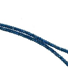 Natural Blue Sapphire Rondelle Facet Cut Beads Precious Necklace