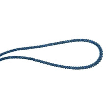Natural Blue Sapphire Rondelle Facet Cut Beads Precious Necklace