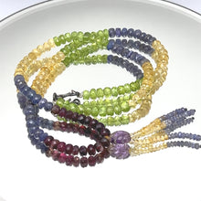 Peridot Natural, Citrine, Tanzanite, Garnet, and Amethyst Necklace