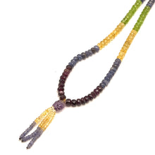 Peridot Natural, Citrine, Tanzanite, Garnet, and Amethyst Necklace