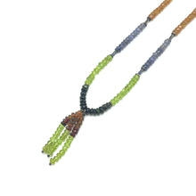 Citrine Natural, Tanzanite, Tsavorite, Peridot, and Spessartite Necklace