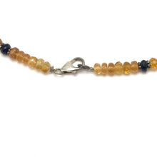 Citrine Natural, Peridot, Black Tourmaline Gemstone Necklace