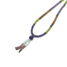 Pink Tourmaline Natural, Spessartite, Amethyst, Peridot, Aqua, and Citrine Necklace