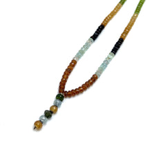 Smoky Quartz Natural, Citrine, Aqua, Spessartite, and Green Tourmaline Necklace