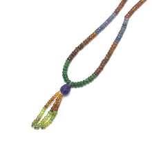 Aquamarine Natural, Spessartite, Tanzanite, Tsavorite, Citrine, Peridot, and Amethyst Necklace