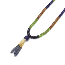 Garnet Natural, Spessartite, Tanzanite, Peridot, Citrine, and Amethyst Necklace